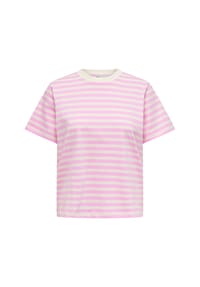 ONLY® - Damen T-Shirt - ONLLIVINA LIFE STRIPE TEE, Kurzarm, Rundhals, Streifen - Schwarz/Weiß