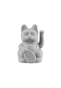 DONKEY - Winkekatze Lucky Cat Mini Maneki Neko, Grey, 9.8 cm - Dunkelblau