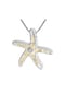 DUR® Kette mit Anhänger , Gleiter Seestern II - Strandsand , Silber 925/000 Bild 1