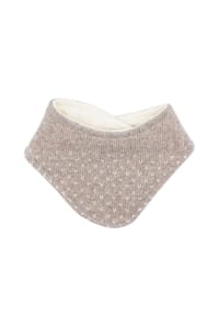 maximo® - BABY-Dreiecktuch, Jacquard ausgenäht, Jerseyfutter, Klettverschluß - buchemeliert