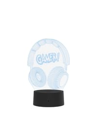 COFI - Qware 3D LED Lampe – RGB Tischlampe mit Farbwechsel und Fernbedienung - Schwarz 20x9x9 cm