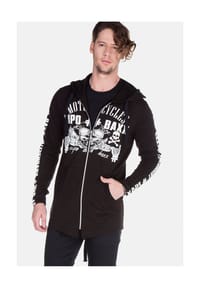 CIPO & BAXX® - Strickjacken mit Print,CK-239 - schwarz