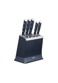 Tefal® Messerblock, 5-teillig - EVERSHARP - EDELSTAHL/D.BLAU