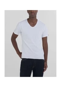 REPLAY - T-Shirt, Baumwolle, für Herren - 001 WHITE