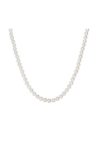 VALERO PEARLS - Damen Kette aus 925/- Sterling Silber in Silber mit Süßwasser-Zuchtperle - weiß
