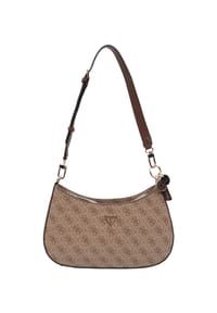 GUESS NOELLE II - Schultertasche, Kunstleder, Reißverschluss, für Damen - COAL LOGO
