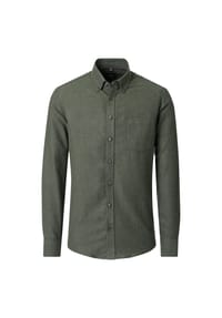 CASAMODA - Herren Freizeithemd Langarm uni Casual Fit - Blaugrün