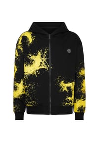 PLEIN SPORT - Kapuzen-Sweatjacket SPLASH - black