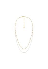 FOSSIL HERITAGE - Fossil Damen-Halskette Heritage Pearl D-Link, goldfarbenes Messing, mehrreihig, JA7321710 - GOLD