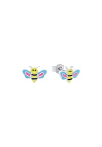 amor - Kinder Ohrstecker "Biene", 925 Silber - MEHRFARBIG