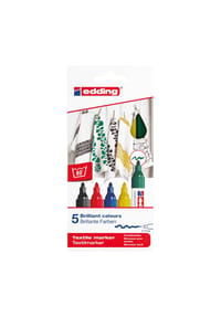 edding® - Textilmarker "4500", 5er Set - MEHRFARBIG, mehrfarbig