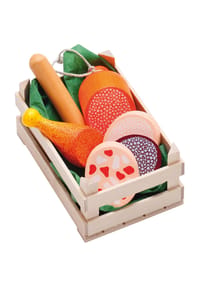 Erzi® - Rollenspielzeug Holz-Miniaturen "Sortiment Wurstwaren" - 