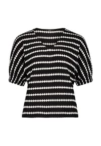 zero - Shirtbluse, V-Ausschnitt, für Damen - 9812 BLACK/CREAM