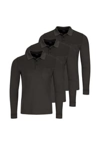 RAGMAN - Poloshirt 3er Pack Basic - Anthrazit