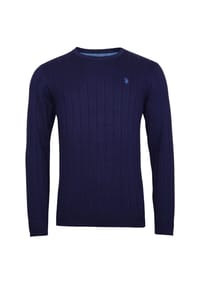 U.S. POLO ASSN. - Strickpullover R-Neck Pullover - hellbraun