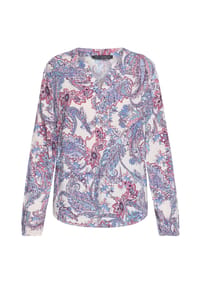 BETTY BARCLAY - Schlupfbluse mit Print - Beige/Blau