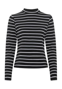 MANGUUN - Langarmshirt, Stehkragen, für Damen - 1 SCHWARZ