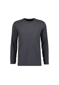 RAGMAN - Herren Langarmshirt - Basic Shirt Regular Fit, Rundhals, Baumwolle - Dunkelblau