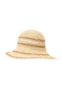 MANGUUN - Bucket Hat, Baumwollle, Stickerei, für Damen - 00060 NATURE