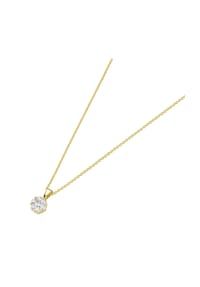 SMART JEWEL® - Kette Blüte, Zirkonia Steine, Silber 925 - gold