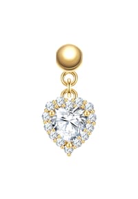 GLANZSTÜCKE MÜNCHEN - Glanzstücke München Charm Herz Sterling Silber Zirkonia 50084179 - gelbgold