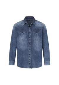 PADDOCK'S® - Jeanshemd aus reiner Baumwolle - dark stone