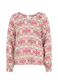 CARTOON - Schlupfbluse mit Muster - Yellow/Rosé
