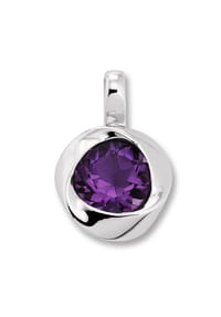 ONE ELEMENT Essential Line - Damen Schmuckset - Set mit Halskette  Amethyst Anhänger aus 925 Silber - silber