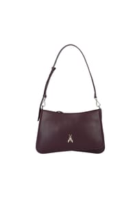PATRIZIA PEPE - Tris Tris Schultertasche Leder 28.5 cm - dark plum