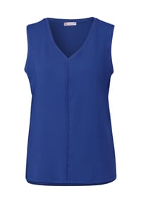 Street One - Top, V-Ausschnitt, für Damen - 16359 DODGER BLUE