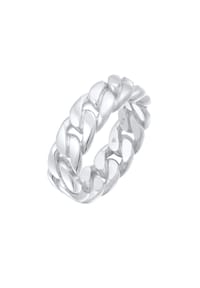 elli. - Ring Bandring Chunky Chain Glieder Look 925 Silber - Gold