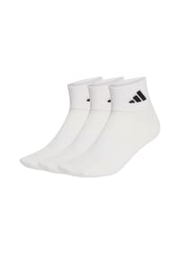 adidas - Unisex Quarter Socken, 3er Pack -Thin & Light Sportswear Ankle Socks, Logo, einfarbig - Schwarz