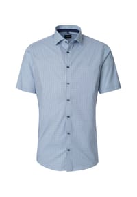 VENTI - Herren Businesshemd Print Comfort Fit - Blau