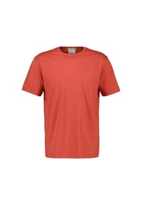 GANT - Herren T-Shirt - REGULAR SHIELD, Rundhals, kurzarm, Baumwolle, Stickerei - Anthrazit