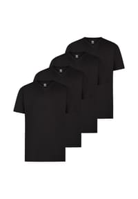 LERROS - T-Shirt 4er Pack Basic - Schwarz