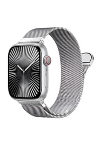 S&T DESIGN - Mesh Armband für Apple Watch 38–41mm - silber