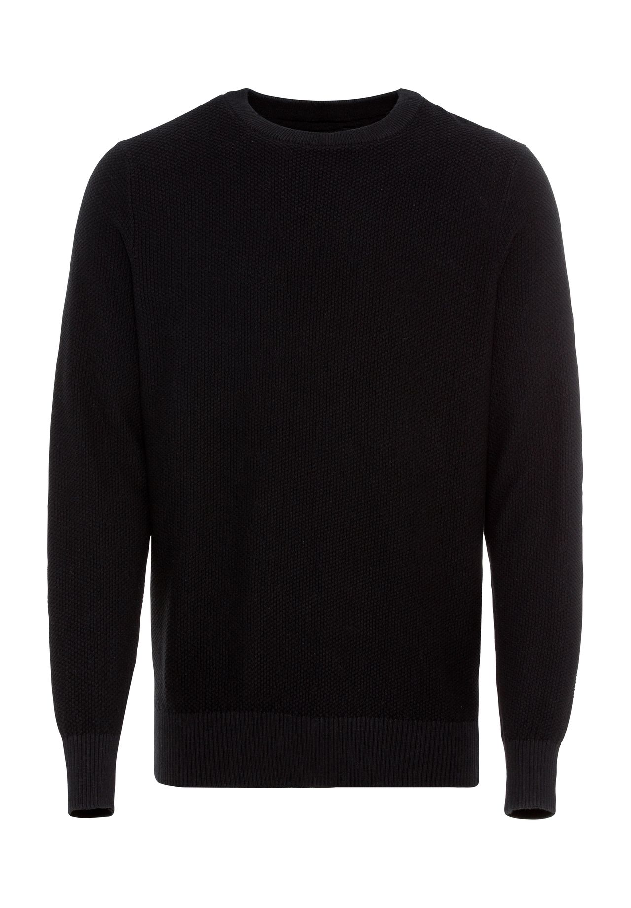 MANGUUN Pullover, Rundhals-Ausschnitt, Rippbündchen, für Herren, schwarz, XL