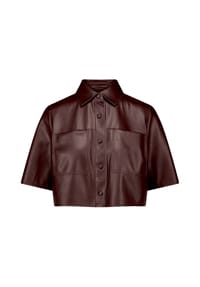 Vera Mont - Kunstleder-Jacke kurzarm - Ash Rose