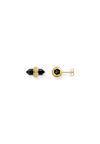 Thomas Sabo Cosmic Amulet - Ohrstecker mit schwarzem Onyx Kristall - gelbgoldfarben