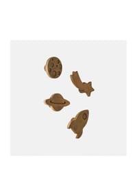 LOBERON - Wandhaken 4er Set Xeltra braun - braun