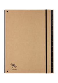 PAGNA® - Pultordner, DIN A4, 12 Fächer - BEIGE