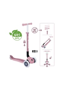 GLOBBER - PRIMO FOLDABLE LIGHTS ECO beere, mit Leuchtrollen - pink
