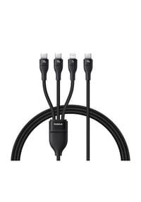 COFI - Baseus Flash Series 3 100W USB-C 3in1 Kabel - USB-C+USB-C+ Lightning - Schwarz 1,5m