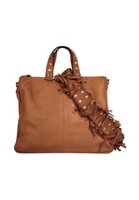 Samantha Look - Umhängetasche Echt Leder, Made In Italy - cognac
