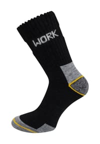 normani® - 6 Paar Arbeitssocken Work Wool - Schwarz/Grau/Gelb