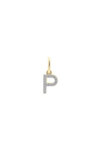 XENOX - Damen Anhänger Buchstabe P, 925er Silber - GELBGOLD