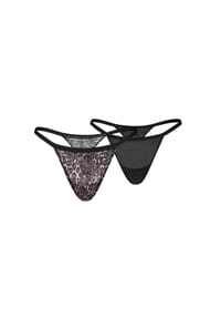 PUMA® - Tanga Everyday, Gummibund, für Damen - 001 BLACK COMBO