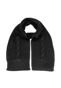 collezione alessandro® - Winterschal Warm mit Zopfmuster und dezentem Glitzer - blau