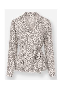 heine - Druckbluse - sand-anthrazit-bedruckt