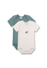 Sanetta - Body, 2er-Pack, für Babys und Kleinkinder - 1948 WH. PEBBLE